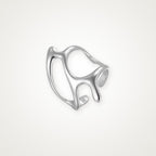 Anillo Fundido abierto plateado