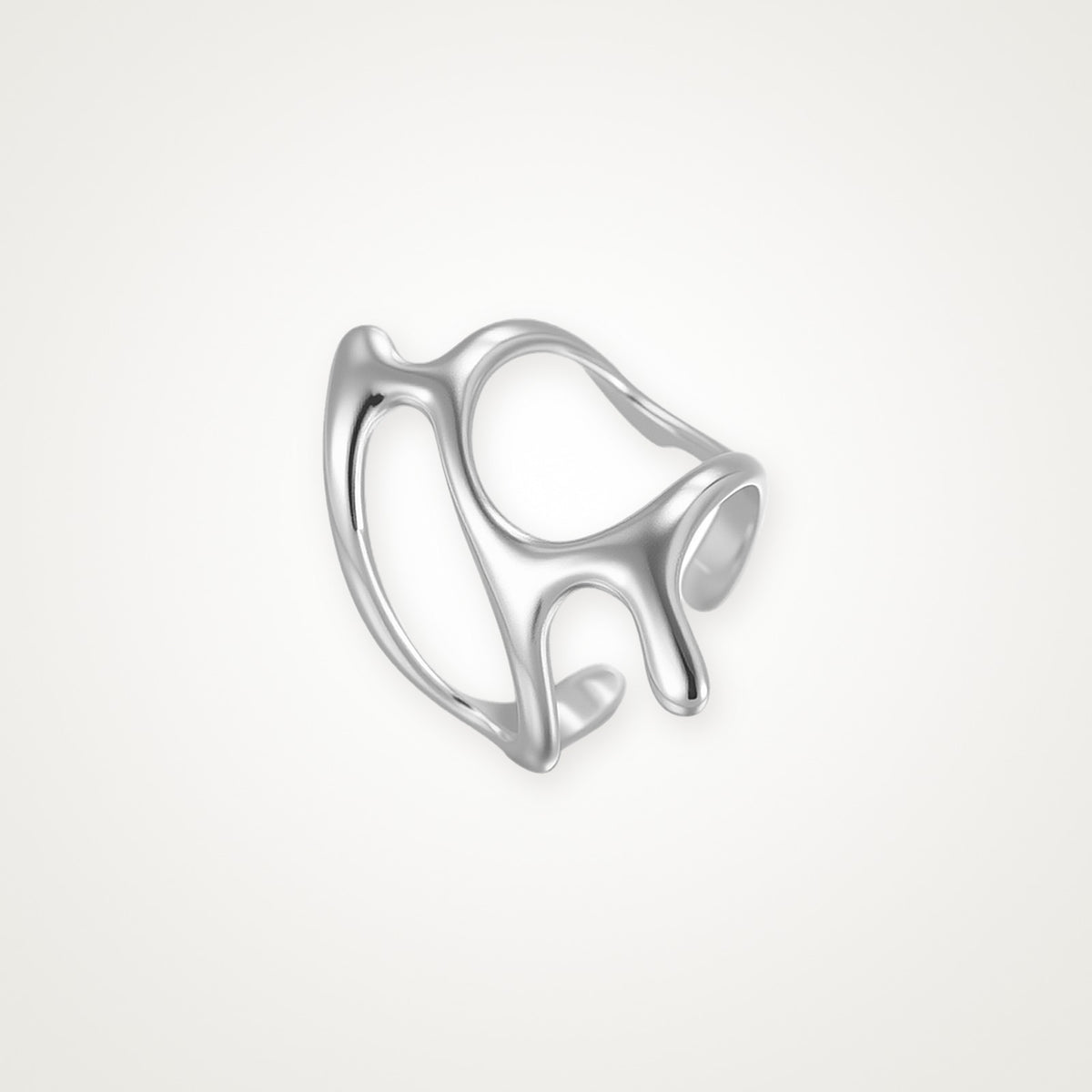 Anillo Fundido abierto plateado