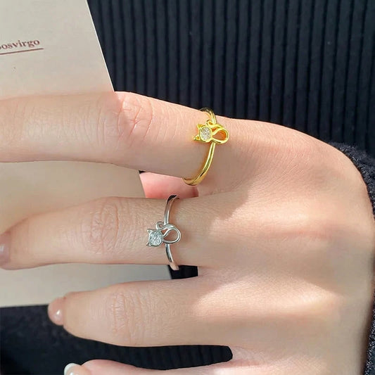 Anillo Gatito con Zirconias