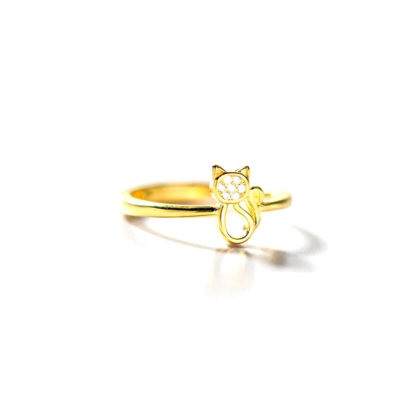 Anillo Gatito con Zirconias