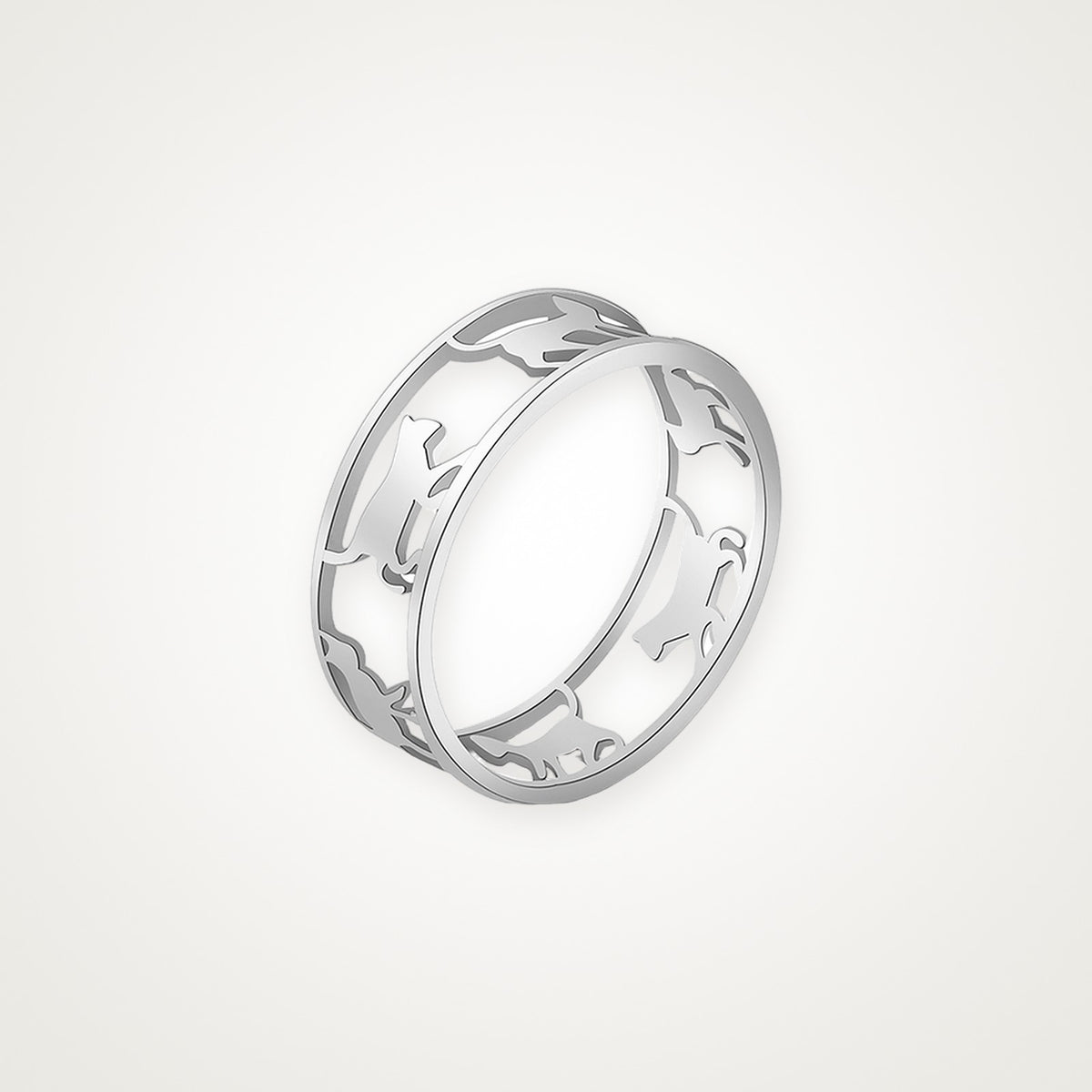 Anillo Gatitos plateado