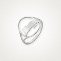 Anillo Gato elegante plateado