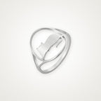Anillo Gato elegante plateado