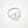 Anillo Gato sentado plateado