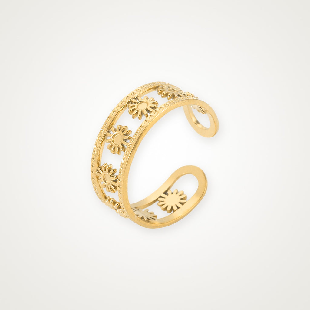Anillo Girasoles dorado