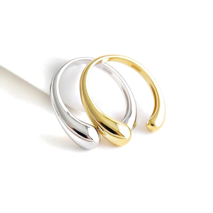 Anillo Gota Irregular Abierto