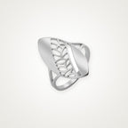 Anillo Hoja calada plateado