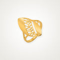 Anillo Hoja calada dorado