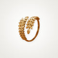 Anillo Hojas de olivo dorado