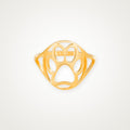 Anillo Huella en círculo dorado