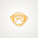 Anillo Huella en círculo dorado
