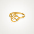 Anillo Huellita en el aro dorado