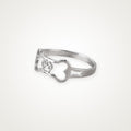 Anillo Huellita plateado