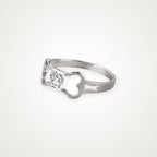 Anillo Huellita plateado