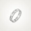 Anillo Huellitas caladas plateado