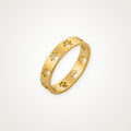 Anillo Huellitas caladas dorado