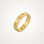 Anillo Huellitas caladas dorado