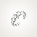 Anillo Infinito y cadena plateado