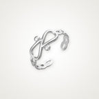 Anillo Infinito y cadena plateado