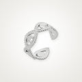 Anillo Infinitos de bolitas plateado