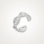 Anillo Infinitos de bolitas plateado