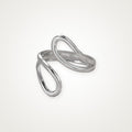 Anillo Lazo ondulado plateado