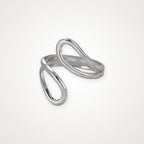 Anillo Lazo ondulado plateado