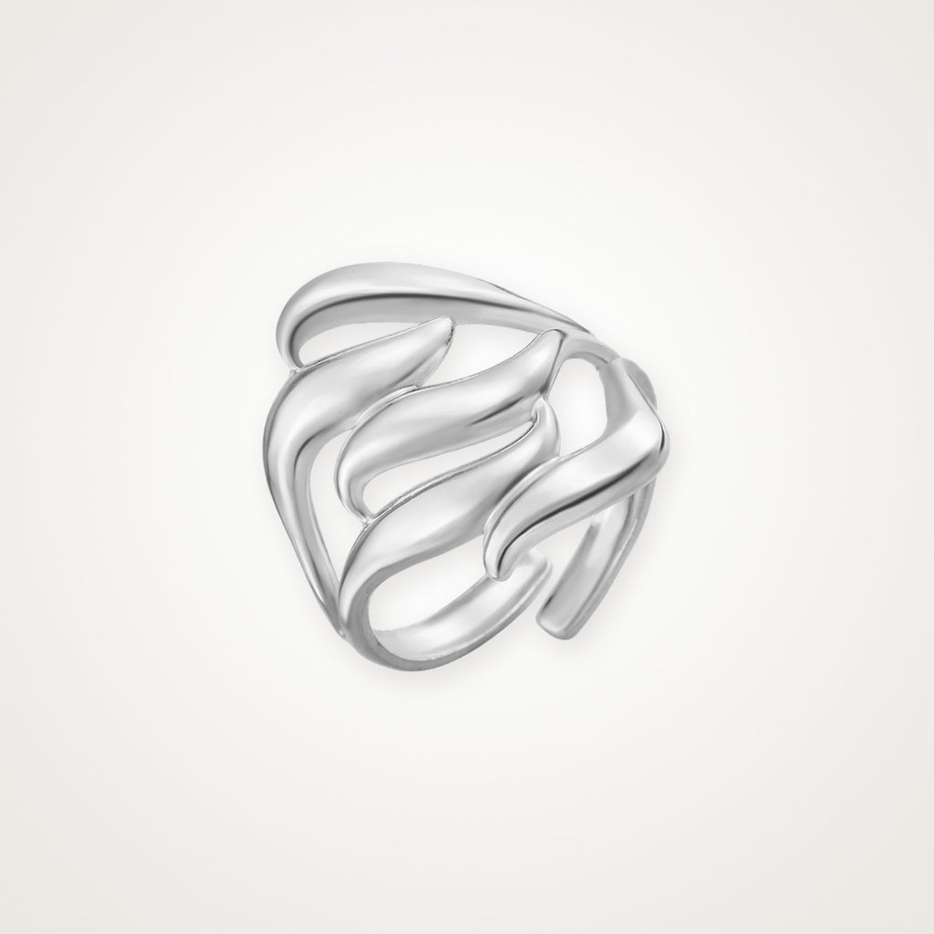 Anillo Llamas plateado
