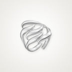 Anillo Llamas plateado