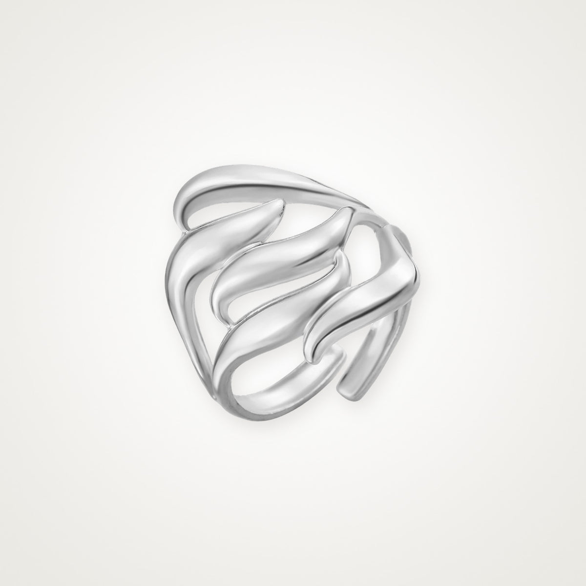 Anillo Llamas plateado