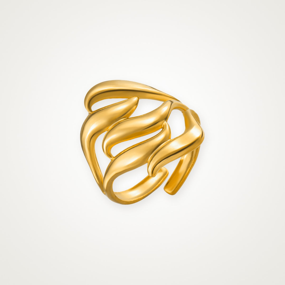 Anillo Llamas dorado