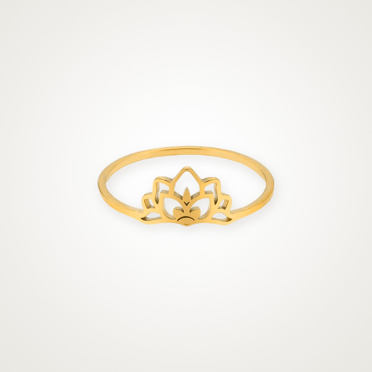 Anillo Loto abierto dorado