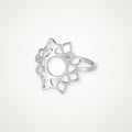 Anillo Loto calado plateado