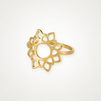 Anillo Loto calado dorado