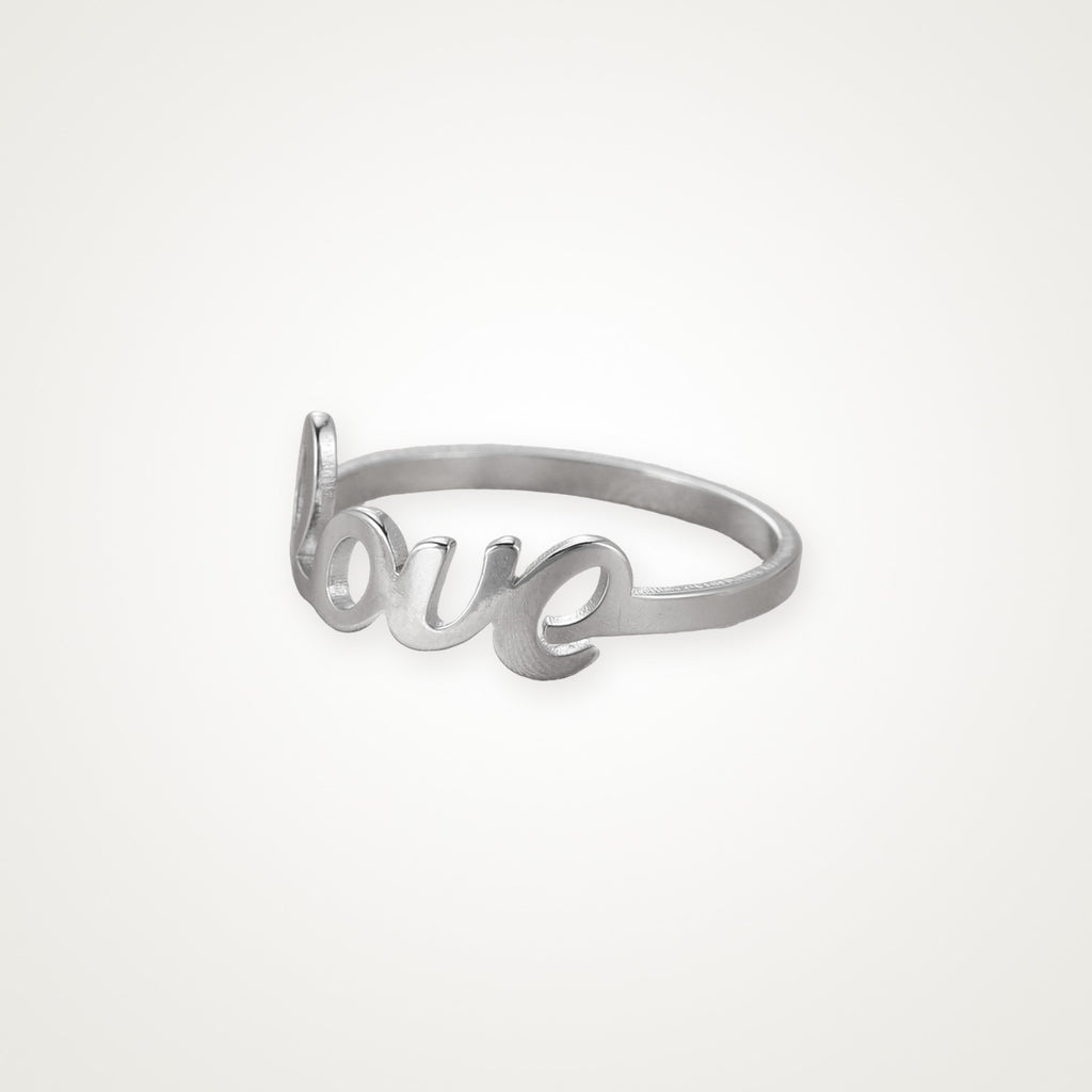 Anillo Love plateado