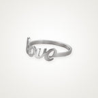 Anillo Love plateado