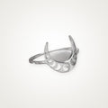 Anillo Luna creciente plateado