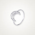 Anillo Luna plateado
