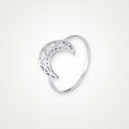 Anillo Luna plateado