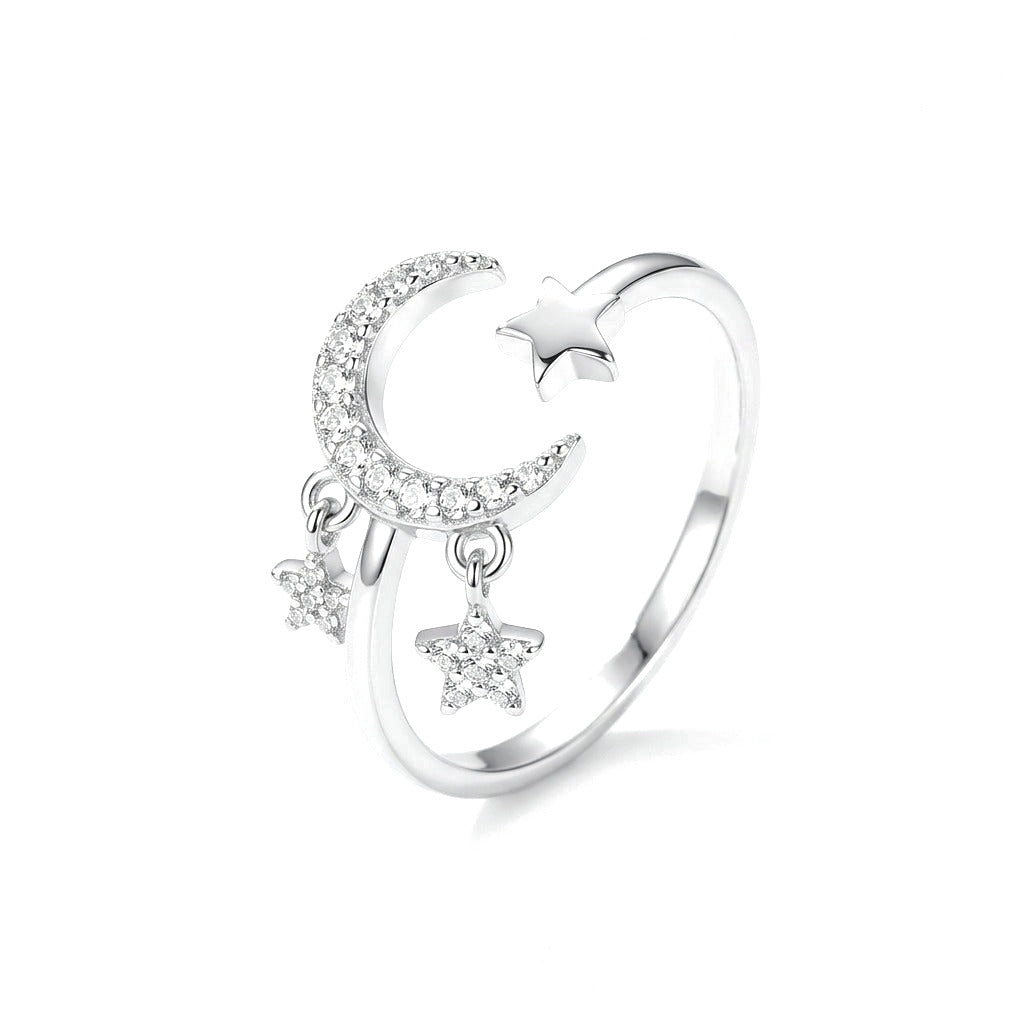 Anillo Luna y Estrella con Zirconias