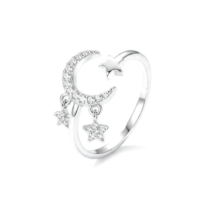 Anillo Luna y Estrella con Zirconias