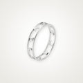 Anillo Luna y estrellas plateado