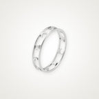 Anillo Luna y estrellas plateado