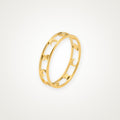 Anillo Luna y estrellas dorado