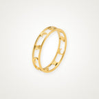 Anillo Luna y estrellas dorado