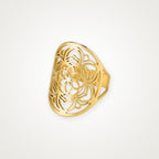 Anillo Mandala floral dorado
