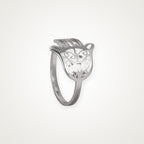 Anillo Mano de Fátima plateado