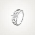 Anillo Margarita calada plateado