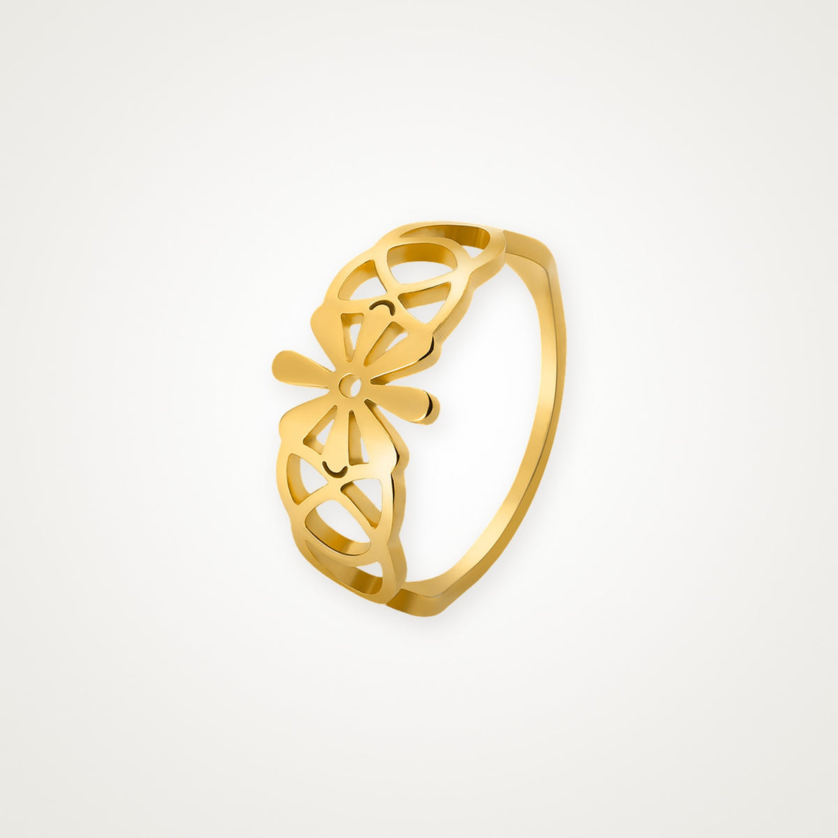 Anillo Margarita calada dorado