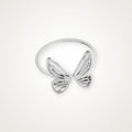 Anillo Mariposa abierta plateado